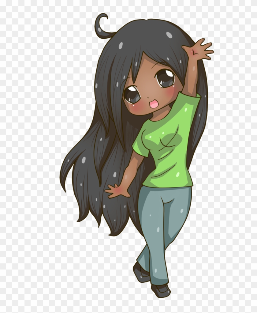 Chibi Girl With Brown Hair For Kids Anime Chibi Black Girls Free Transparent Png Clipart Images Download - cool brown transparent background free roblox hair