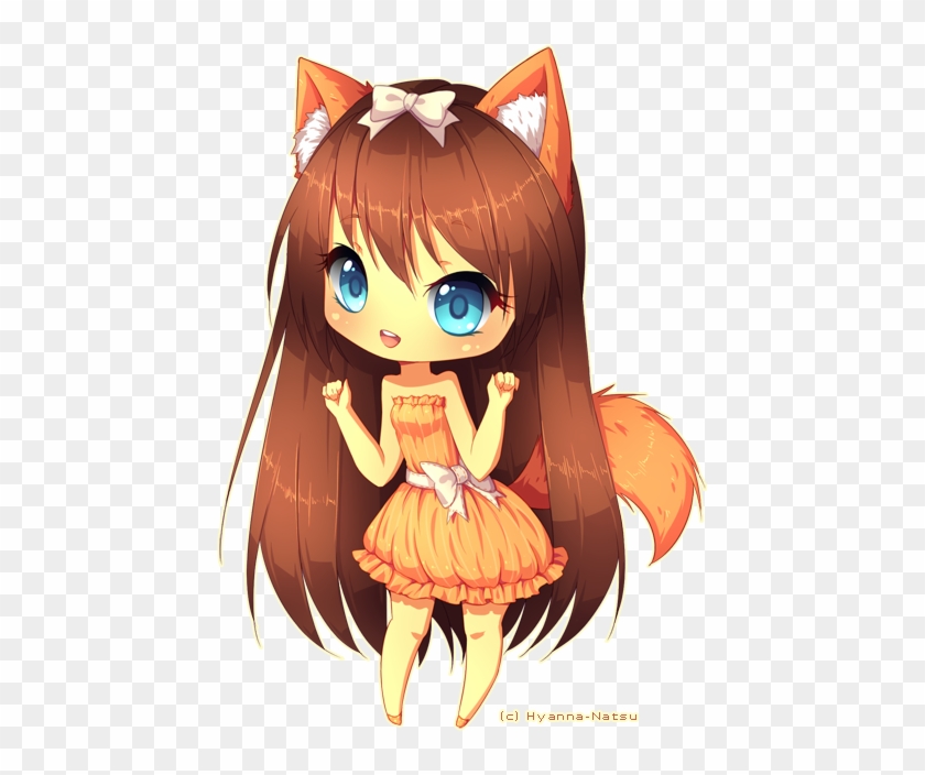 Cute Anime Fox School Girl