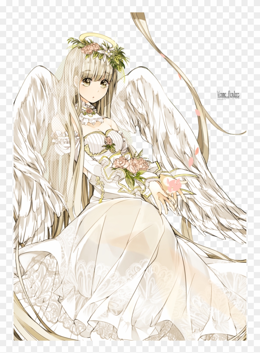 Free Dark Angel Anime Girl Drawing - Anime Angel Girl Render #1209895