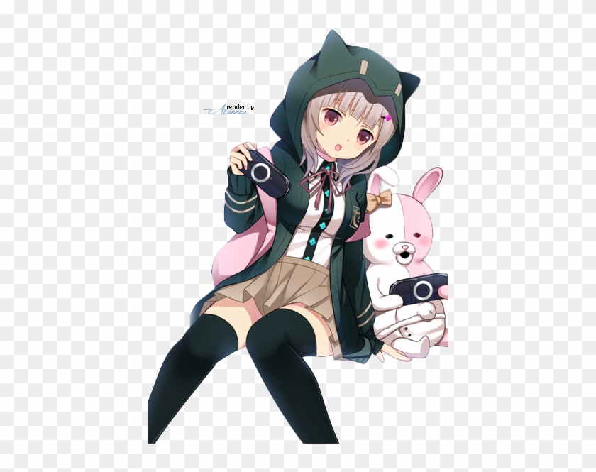 Anime Girl Render - Anime Girl With Neko Hoodie #1209896