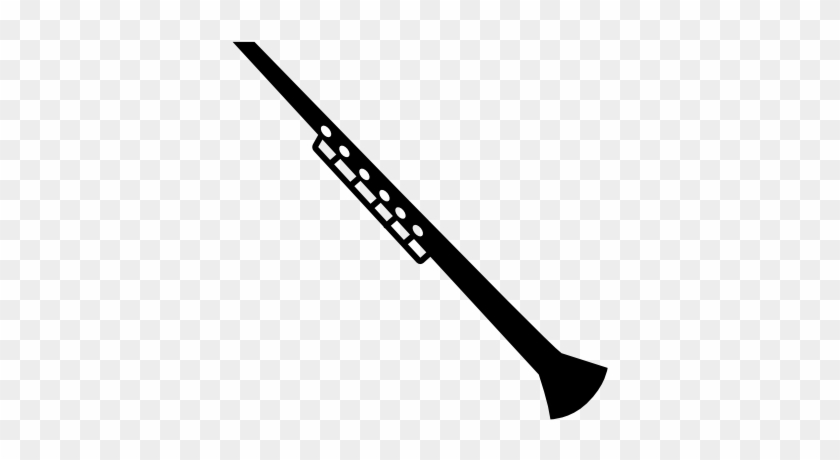 Clarinet Icon Image - Paint Brush Clip Art Black And White #1209972