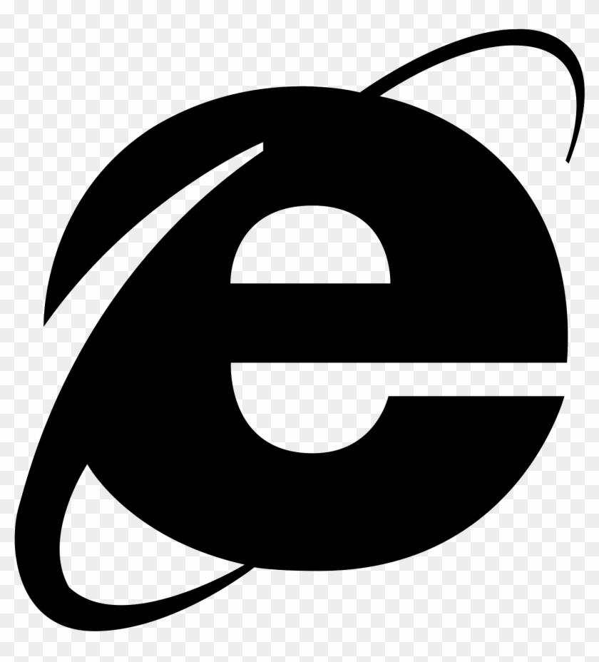Windows Explorer Clipart Black - Internet Explorer Logo Svg #1210073