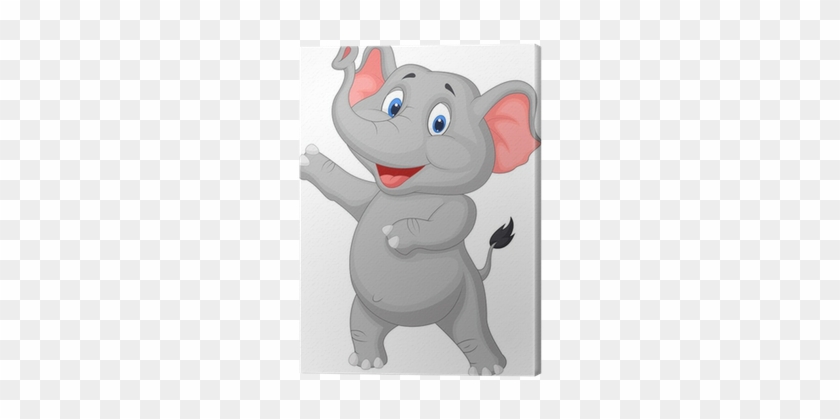 Obraz Na Płótnie Cute Cartoon Słoń Prezentacji • Pixers® - Elephant Holding Sign #1210223