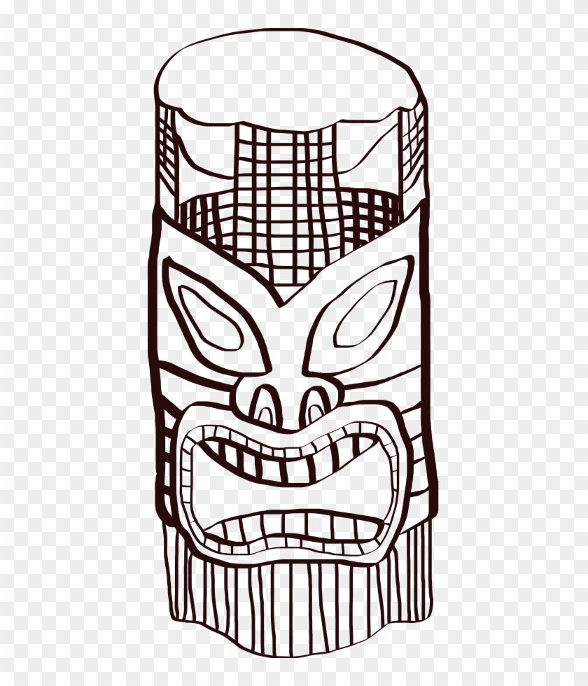 This Free Clip Arts Design Of Tiki Png - Tiki Man Coloring Page #1210271