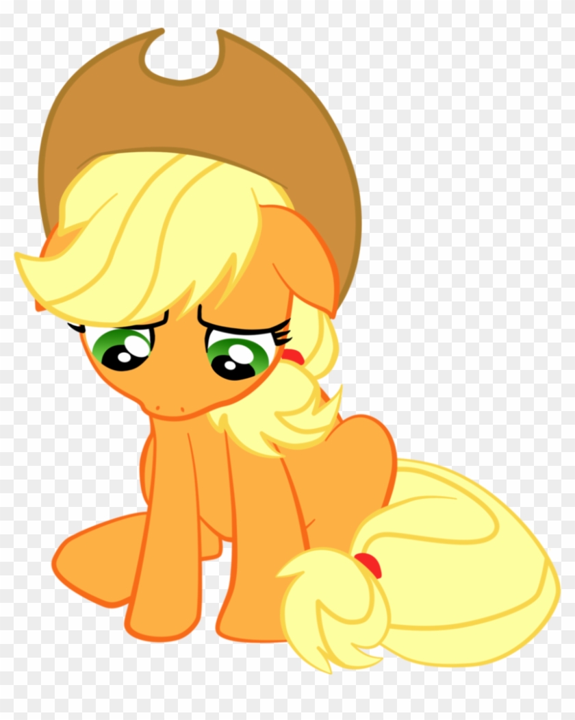 Applejack Crying Vector For Kids - Applejack Sad #1210377