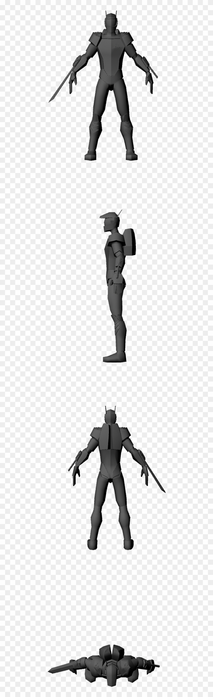 2488 Tris, Low Poly Jump Pack Soldier - Figurine #1210610