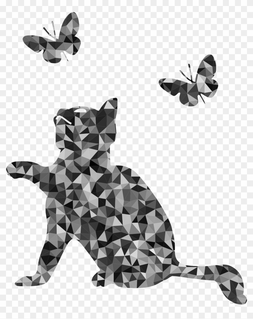 Low Poly Butterfly Prismatic Animal Free Black White - Zazzle Bunte Prismatische Kätzchen Hülle Fürs Iphone #1210620