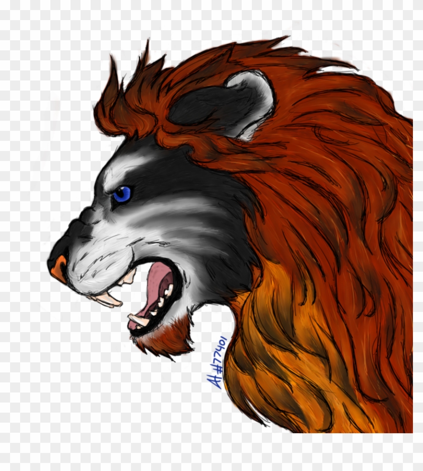 Werewolf Roar Cat Dog Cartoon - Masai Lion #1210641