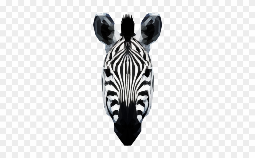 Low Poly Zebra Illustration - Wild Animal Trackers: Footprint Reading Library #1210723
