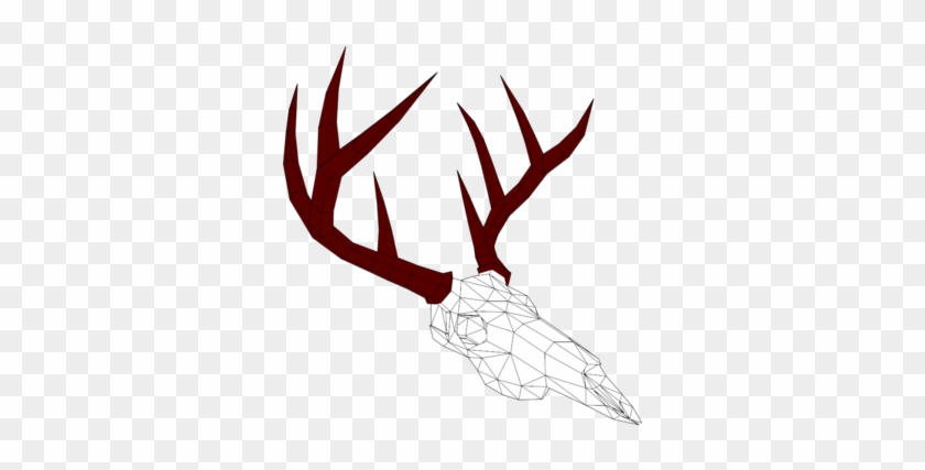 Vitascky Stl Low Poly Deer Skull, - Sketch #1210740