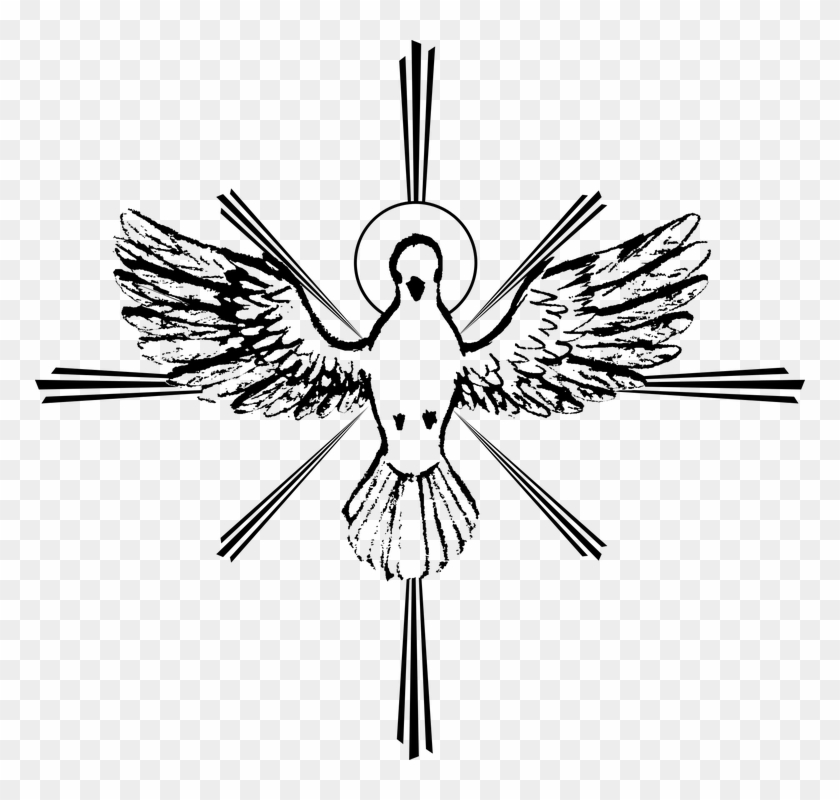 Wedding Doves Clipart 12, Buy Clip Art - Holy Spirit Dove Drawing #1210817