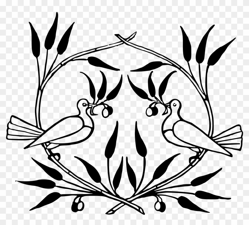 White Dove Clipart Olive Branch - Walter Crane Line And Form #1210840
