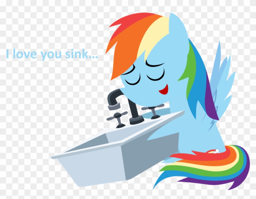 Rainbowsink By Zacatron94 Rainbowsink - Rainbow Dash X Kitchen Sink #1210854