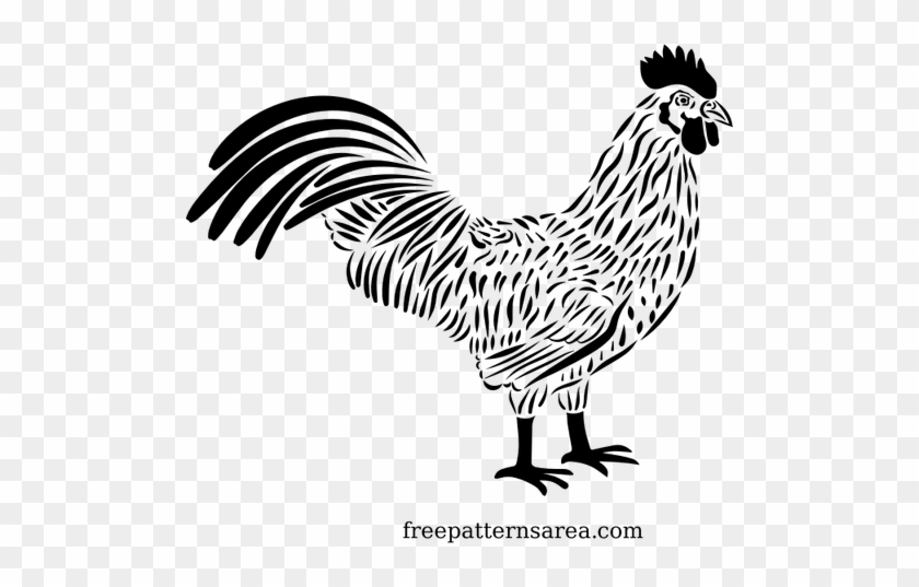 Rooster Silhouette Vector Image - Black And White Rooster Png #1210908