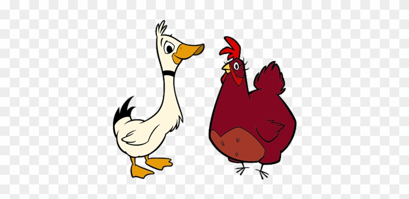 Duck Clipart Chicken - Chicken And Duck Cartoon #1210983