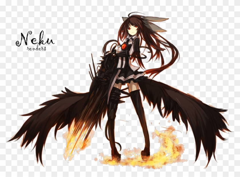 Anime Wolf Demon Girl With White Hair Download Anime Black Wings