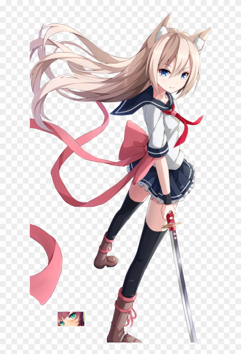 Image - Anime Wolf Girl Render - Free Transparent PNG Clipart Images  Download