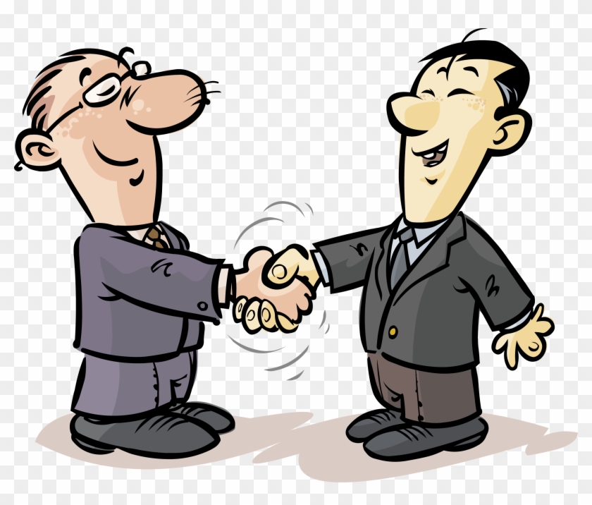 Handshake Cartoon Contract Clip Art - Professional Relationship Clipart #1211197