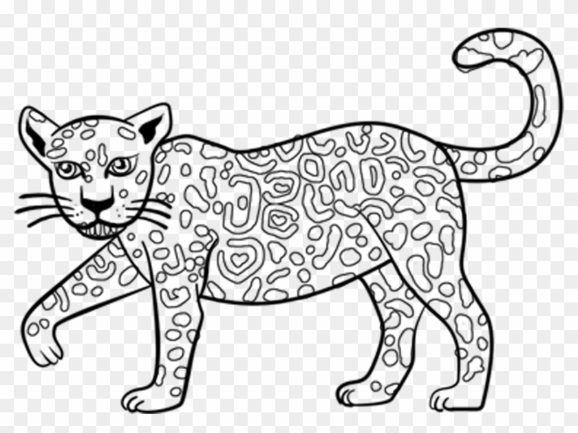 Excellent Cartoon Jaguar Coloring Pages With Jaguar - Jaguar Outline #1211259