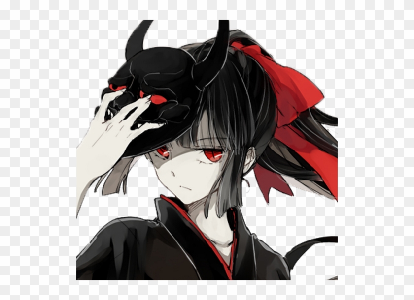 Photo - Anime Girl With Black Hair And Red Eyes - Free Transparent PNG  Clipart Images Download