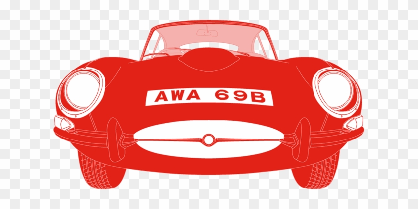 Front Illustration Of Jaguar E-type Awa 96b - E Type Jaguar Illustration #1211284