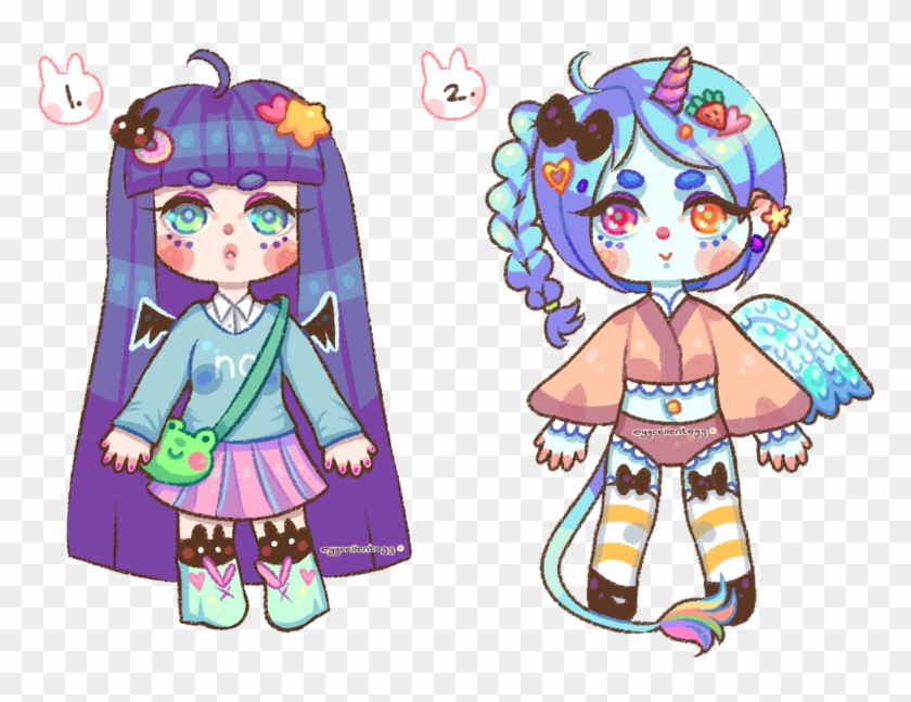 Kawaii Girls By Eggcellentegg - Cartoon #1211318