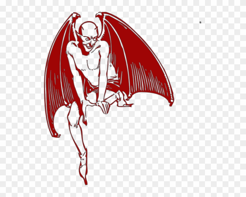 Demon Cliparts - Devil Sitting Png #1211351