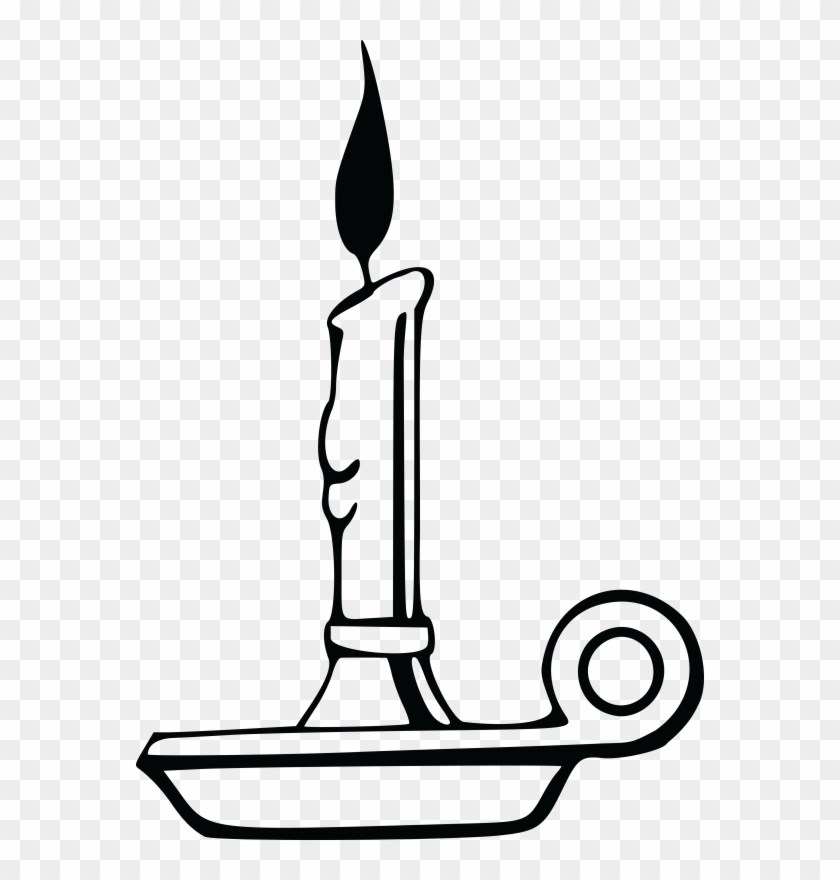 Pin Candle Burning Clipart - Candle Holder Clip Art #1211431