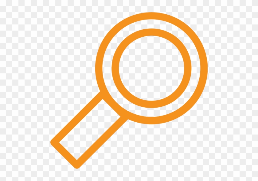 Download Png File 512 X - Magnifying Glass Icon Orange #1211571