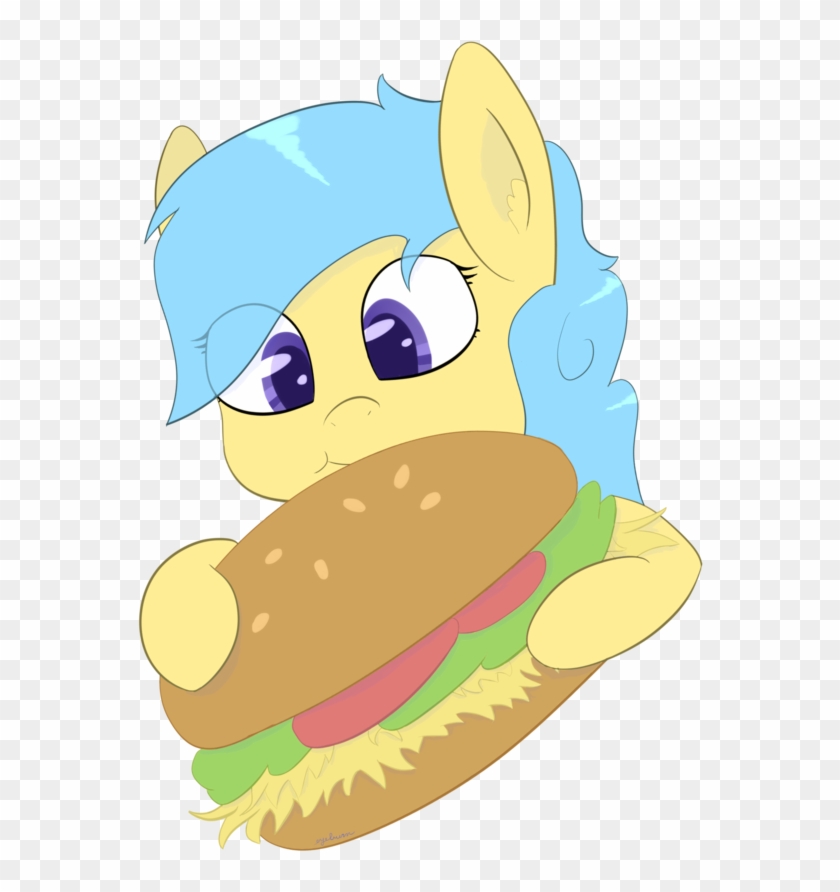 Eyeburn, Burger, Food, Hay Burger, Hoof Hold, Oc, Oc - Cartoon #1211743