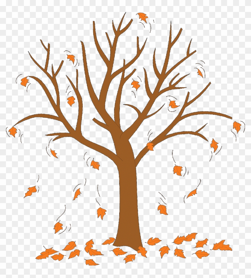 Leaves Falling Off Trees Clipart - Leaves Falling Off A Tree #1211870