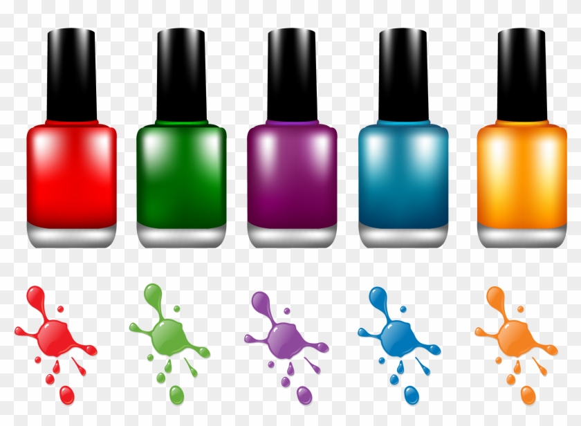 Nail Polish Cosmetics Manicure - Paint Splatter Clip Art #1212027