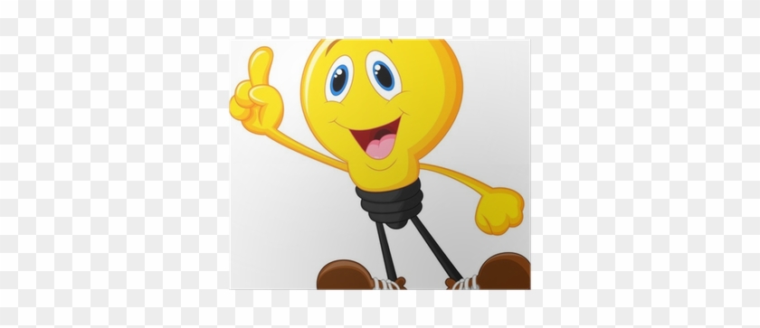 Cartoon Light Bulb Pointing His Finger Poster • Pixers® - Bright Idea Free Clipart #1212240