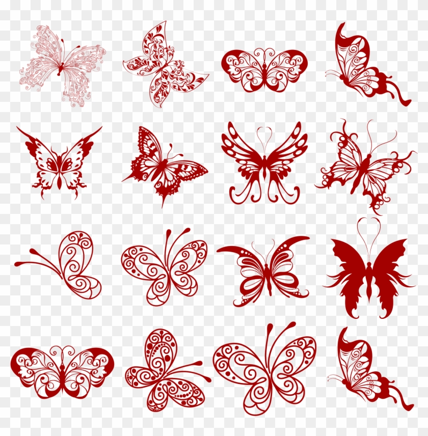 Papercutting Butterfly Clip Art - Joy! Crafts Clear Stamps, Butterflies #1212270