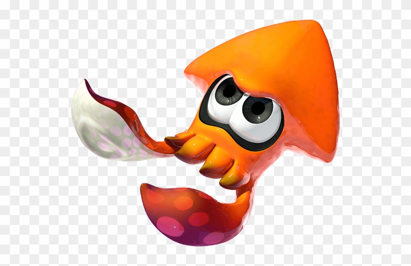 Orange-squid@2x - Splatoon Inkling Squid Orange #1212299