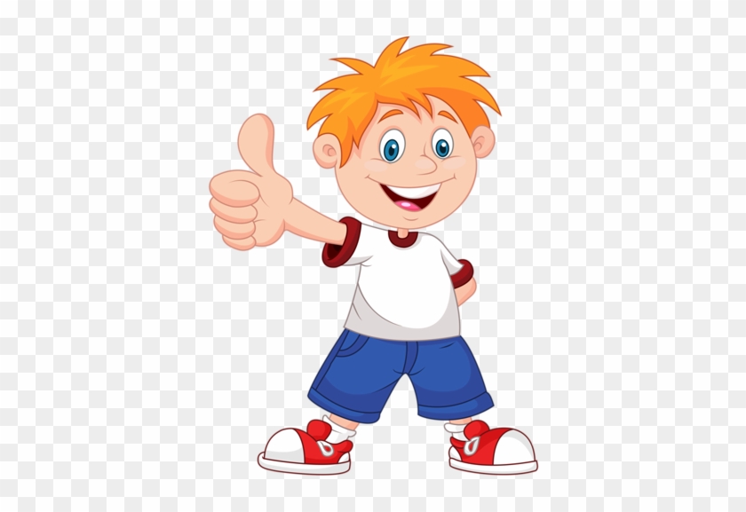 Красочные Иллюстрированные Персонажи Png - Cartoon Boy With Thumbs Up #1212481