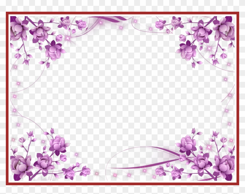 Butterfly Border Purple Butterfly Border Clipart Marvelous - Purple Flower Border Png #1212505