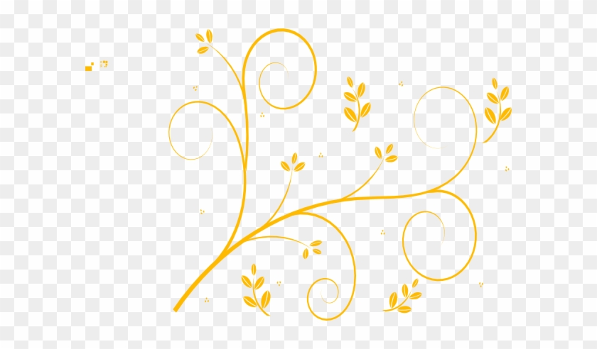 Yellow Flower Swirl Clip Art At Clker - Vine Clip Art #1212616