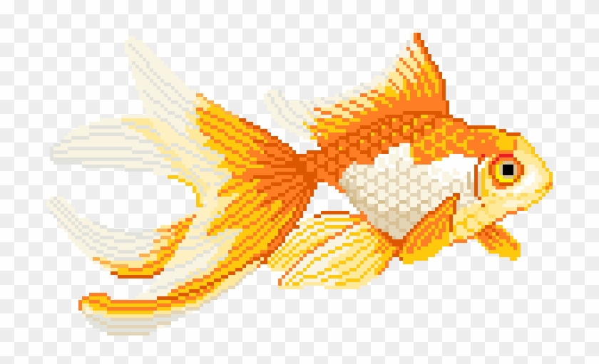 Goldfish Fish Pixel Pixels Pixelart Aesthetic Localcupc Goldfish Pixel Art Free Transparent Png Clipart Images Download