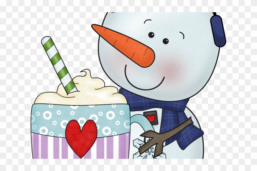 Snowman Clipart Hot Chocolate - Snowman-und Kakao-tassen-gruss-karte Grußkarte #1212999