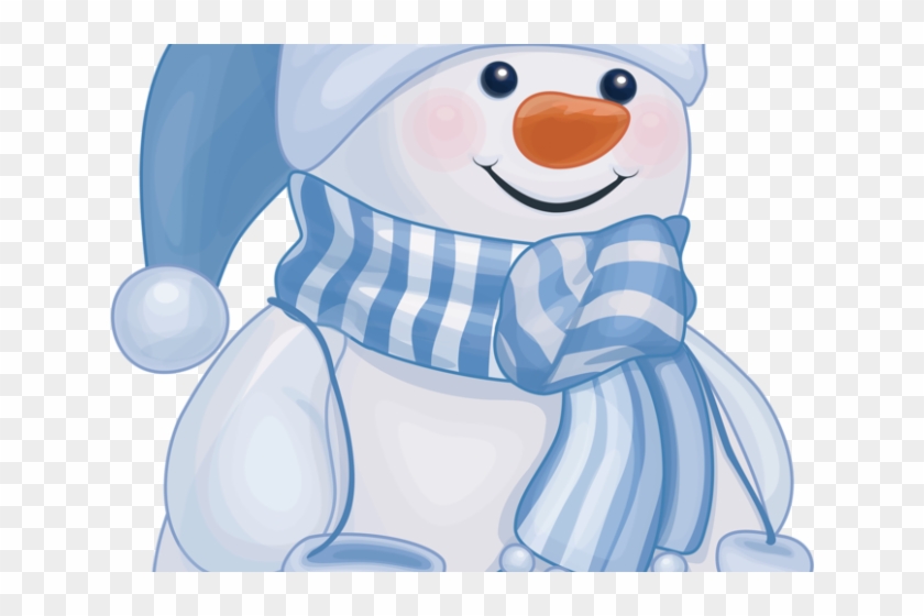 Snowman Clipart Blue - Blue Snowman Clipart #1213002