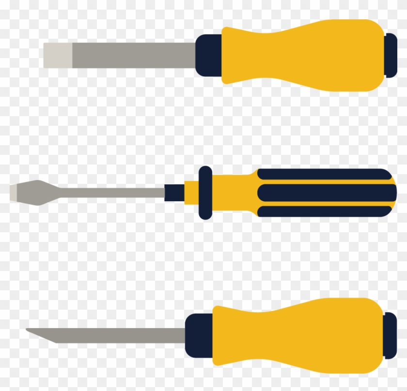 Vector Creative Design Screwdriver Larger Image - Metalworking Hand Tool #1213022