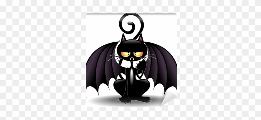Halloween Bat Cat Cartoon Gatto Pipistrello Wall Mural Sdelaj Sebe Razgruzochnyj Den Ne Gruzi Sebya Free Transparent Png Clipart Images Download