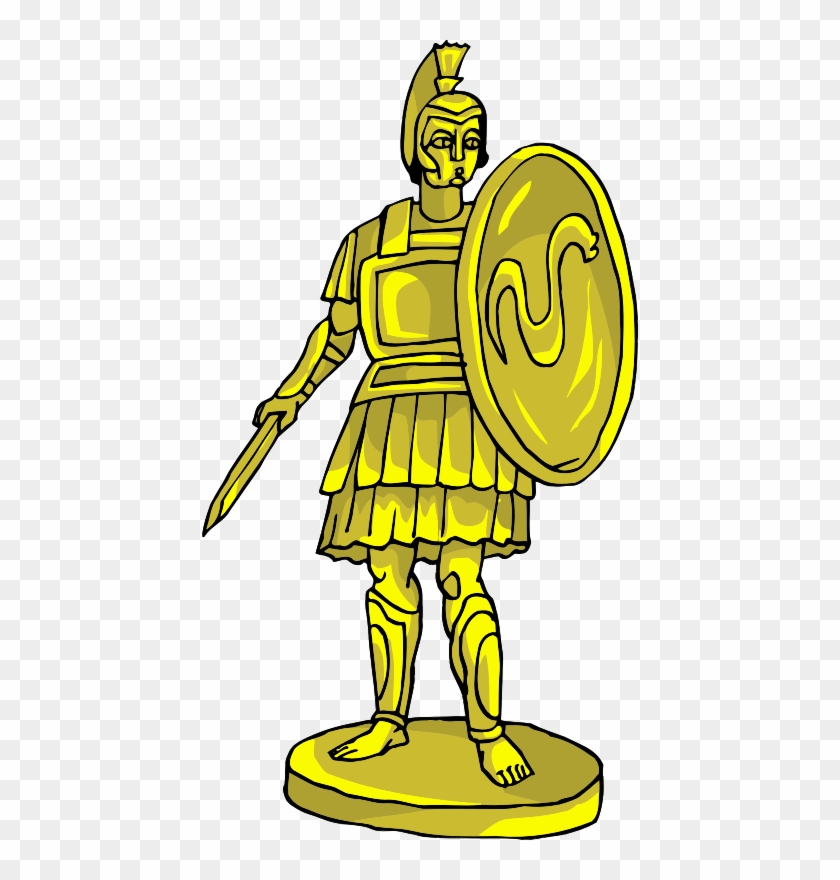 Medium Image - Golden Statue Clipart #1213190