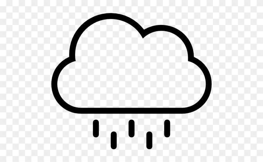 Rain Cloud Stroke Weather Symbol Free Icon - Sturm Symbol #1213332