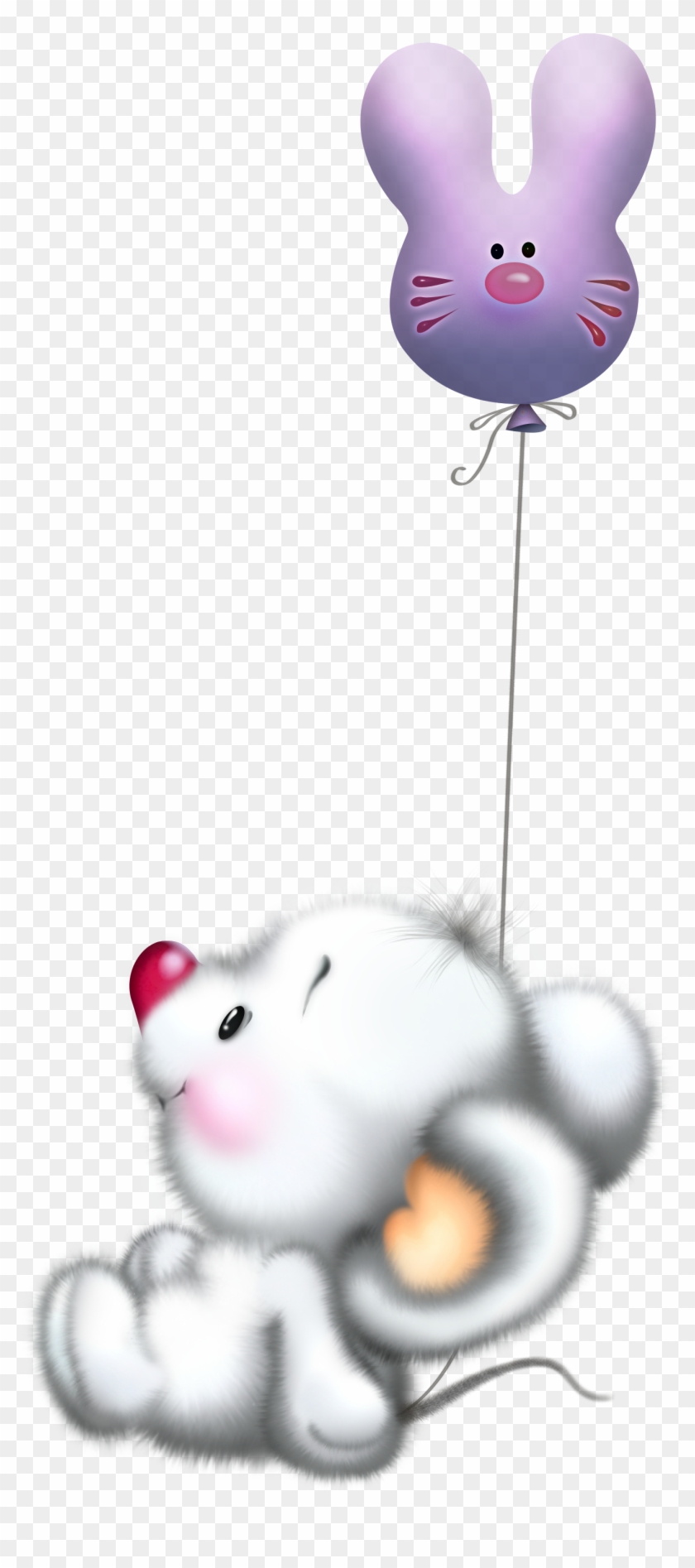 Mouse Clipart Kawaii - Cute White Mouse Cartoon #1213481