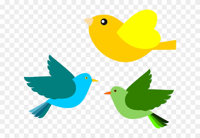 Birds, Flying, Colors, Sparrows - Birds Clipart #1213486
