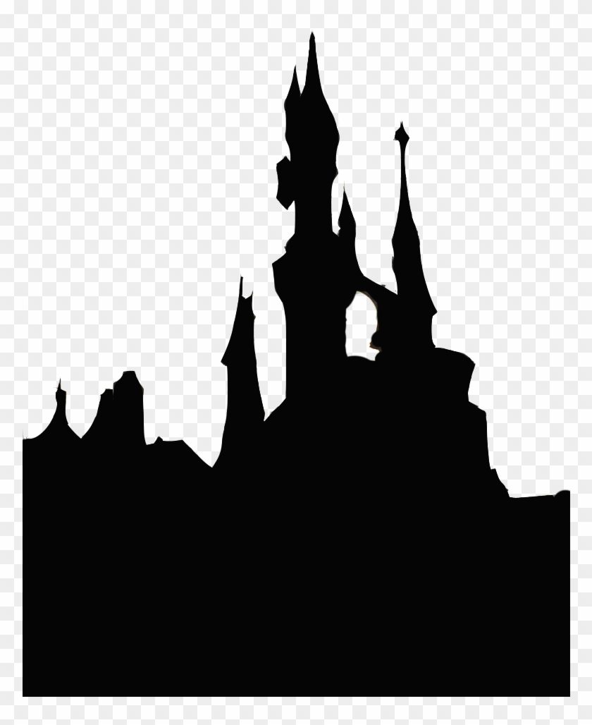 Halloween Haunted House Clip Art Black And White - Castle Silhouette Png #1213639