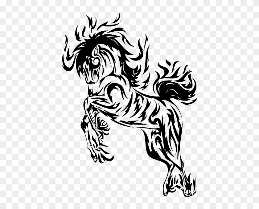 Head Horse Tribal Tattoo Logo Icon Black White Vector Illustration Stock  Vector by ©insima 181899866