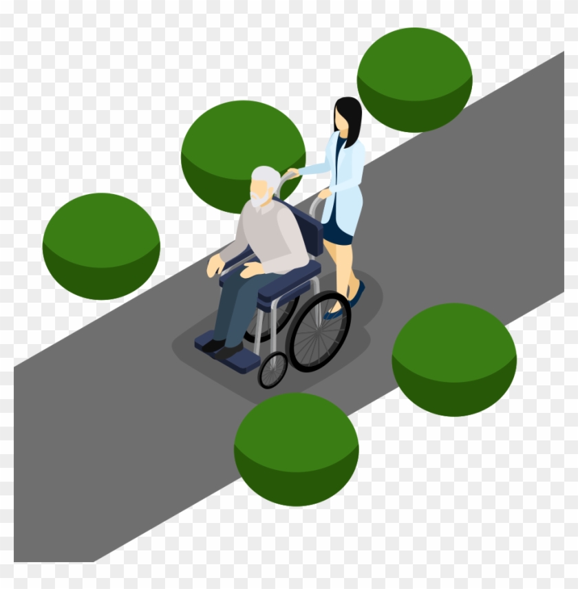 Wheelchair Disability Old Age - Vector Graphics #1213985